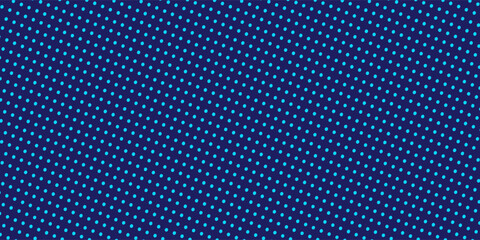 Halftone gradient pattern vertical vector illustration. Blue dotted halftone texture. Pop Art light blue dots halftone, dark blue Background. Background of Art.
