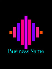 Vibrant Abstract Bar Graph Logo Design for Modern Business Branding