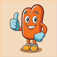 Hand drawn meat cartoon illustration