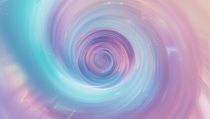 Swirling pastel vortex forming rings in abstract digital composition, creating dreamlike portal