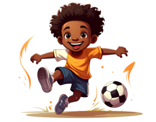 boy playing football