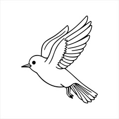 Obraz premium A Dynamic Freedom Flying Bird Illustration Vector Graphic, Showcasing Nature and Travel in a Flat Design Minimalist Style for Digital Aviation Graphics.