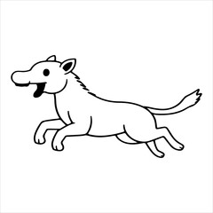 Clean Flat Design Jumping Animal Illustration Vector Icon, An Isolated Wild Life Figure Representing Movement and Action in a Minimalist Digital Sport Style.