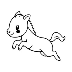 Fototapeta premium Sport and Wild Life Illustrated in Vector Style, This Vibrant Dynamic Jumping Animal Illustration Vector is Perfect for Digital Action Promotions in Flat Design.
