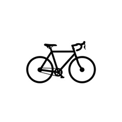 Obraz premium Outline of a Bicycle on a Black Background bike silhouette isolated on a transparent background