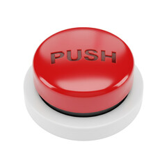 Emergency activation simple concept involving a prominent red button design element with a
