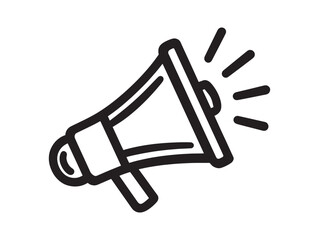 Announcement Icon Simple Modern Vector Illustration