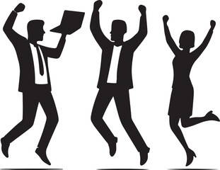 Business people silhouettes vector illustration