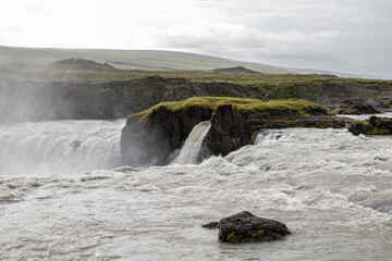 The waterfall Godafoss in Iceland