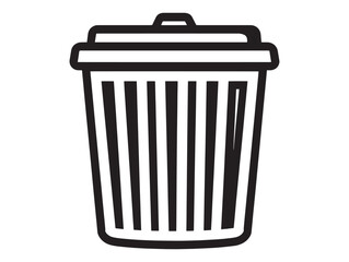 Clean Simple Trash Icon Vector Design