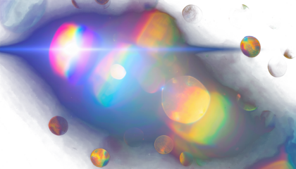 Retro Dream Light Leak Effect with Rainbow Grain Overlay PNG