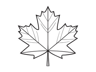 Elegant Maple Leaf Icon Vector Design