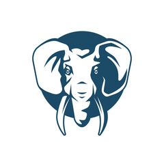 elephant abstract logo modern style