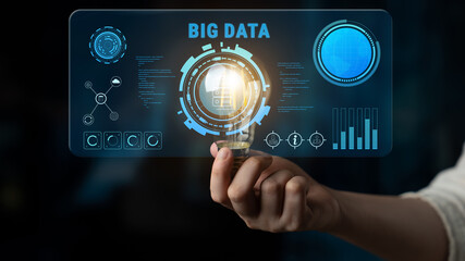 Big Data analytics technology for business intelligence and insights. A concept of processing and...