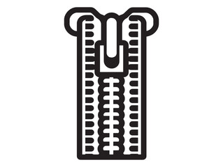 Minimalist Zipper Icon Clean Vector Art