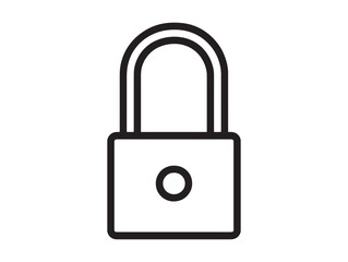 Modern Minimalist Unlock Icon Vector Design