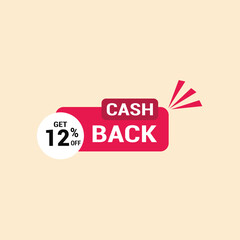 12% cash back offer icon vector a must have for savvy shoppers seeking incredible deals and discounts