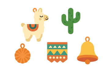 Charming Llama and South American Cultural Icons Collection