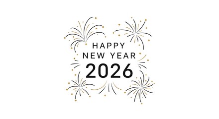 Celebrate new beginnings with a vibrant happy new year 2026 fireworks greeting
