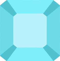 3D Square Gemstone Illustration