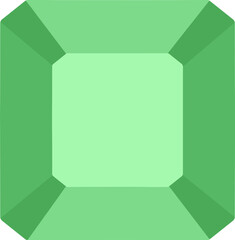 3D Square Gemstone Illustration