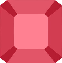 3D Square Gemstone Illustration