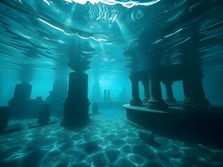 Obraz premium Deep underwater city