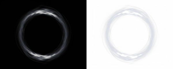 Circular PNG overlay featuring a soft, blurred edge design on contrasting black and white backgrounds, ideal for creative projects and visual enhancements in digital art