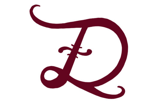Monogram logo classy in maroon wedding initial ZD