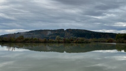 clouds over lake