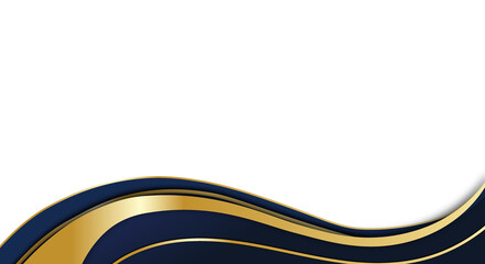 Elegant Blue and Gold Wave Design for Modern Backgrounds.