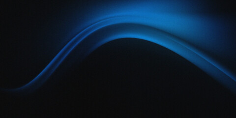 Blue light wave on black background