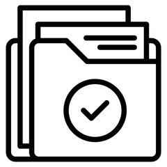 file folder with checkmark icon © Red Stripe