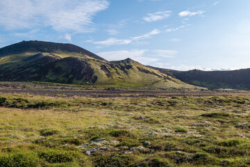 Obraz premium mountains and Snaefellsjokull Glacier in Iceland