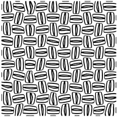  Abstract texture for fabric print, card, table cloth, furniture, banner, cover, invitation, decoration, wrapping. seamless repeating pattern.Black and white pattern.