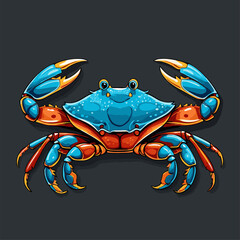 fresh sea crab cartoon vector