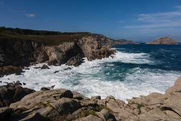 Punta de Moras environment in Xove, Lugo, Mariña Lucense. Paper Cliffs