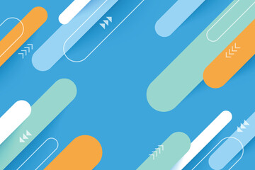Colorful vector geometric pattern modern paper shape concept design illustration.