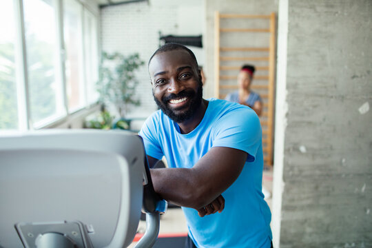 Young fitness instructor in a gym