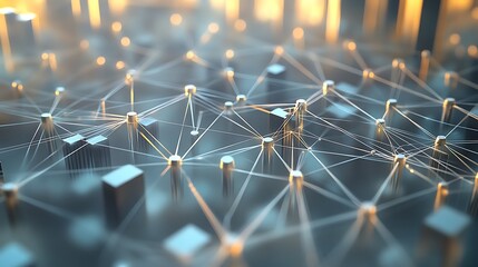 signals flow in a tree pattern and connected to each other and forming clouds