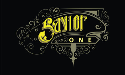 SAVIOR ONE lettering custom style design