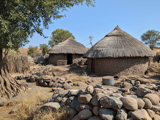 Traditional Zulu Grass Hut Tribe