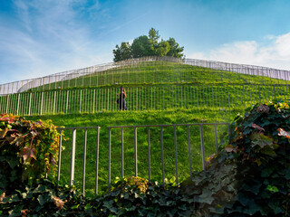 Autumn at Portello park in Milan, Italy
