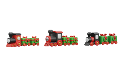 3d Christmas Train Bag png