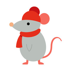 mouse with a red heart