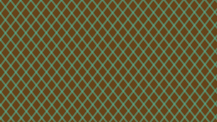 Diagonal turquoise checkered plaid in the brown background