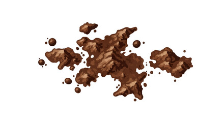 Splash liquid chocolate with small droplets