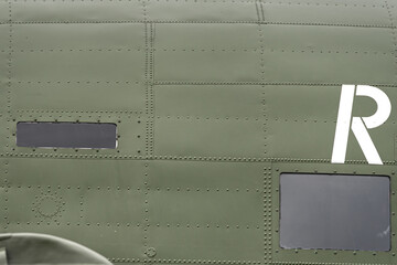 Design and pattern isolated from an aircraft fuselage