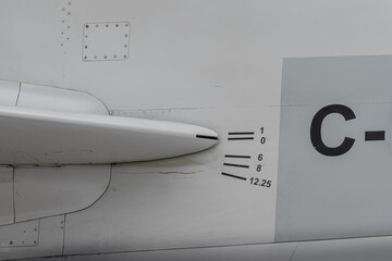 Design and pattern isolated from an aircraft fuselage