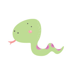  cute snake  animal character design vector template illustration